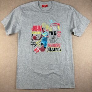 Baptist‎ Shirt Men M Gray John Collins Graphic Tee The Baptist Basketball NBA